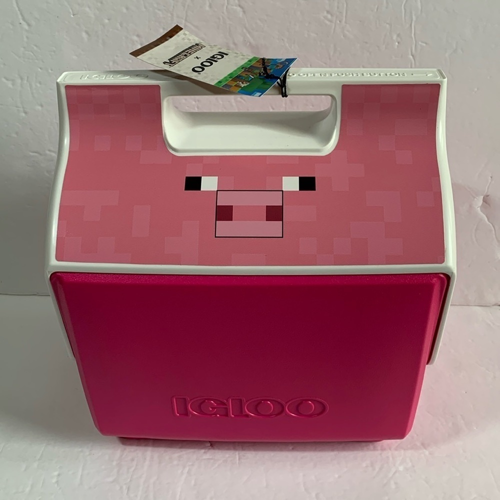 Minecraft Pig 7 Qt Cooler Playmate Igloo Ice Chest NWT
